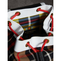 Petit sac The Rucksack à motif check - Caramel