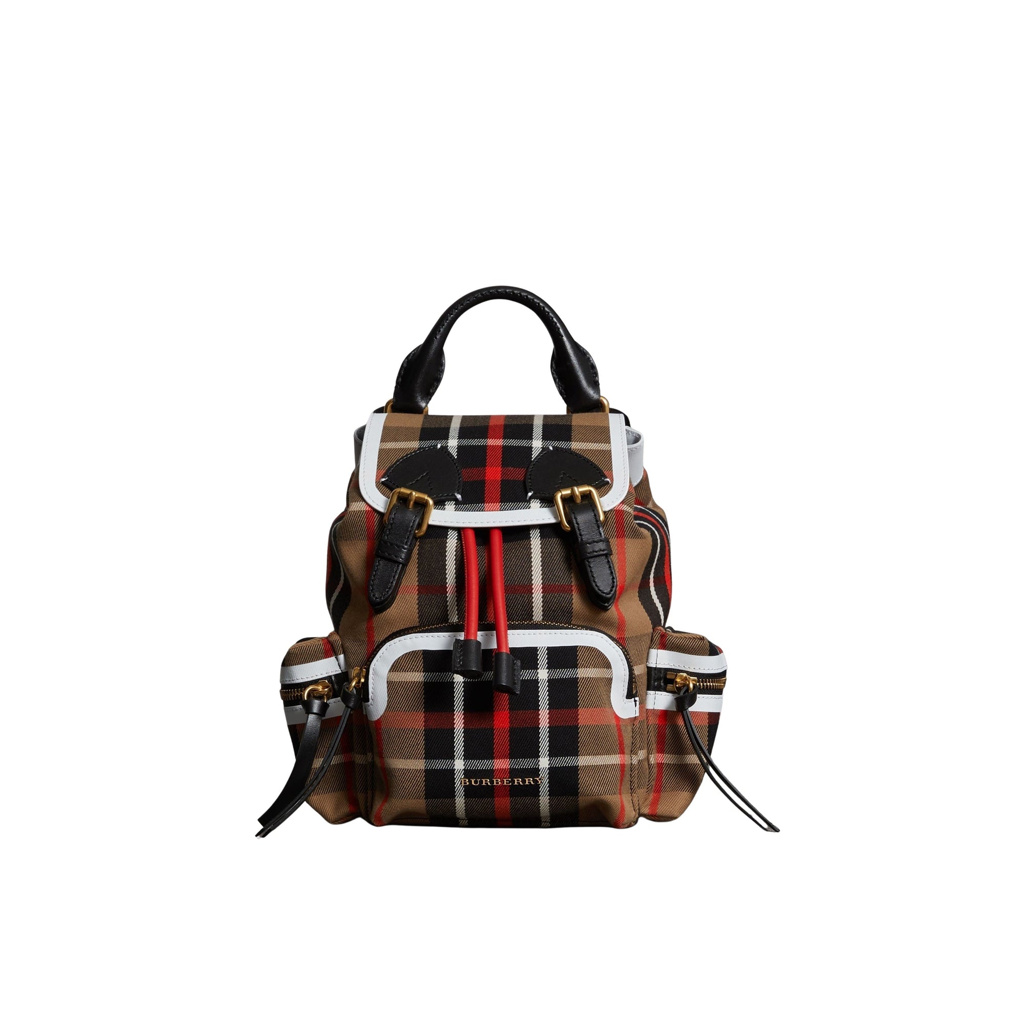 Petit sac The Rucksack à motif check - Caramel
