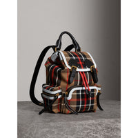 Petit sac The Rucksack à motif check - Caramel
