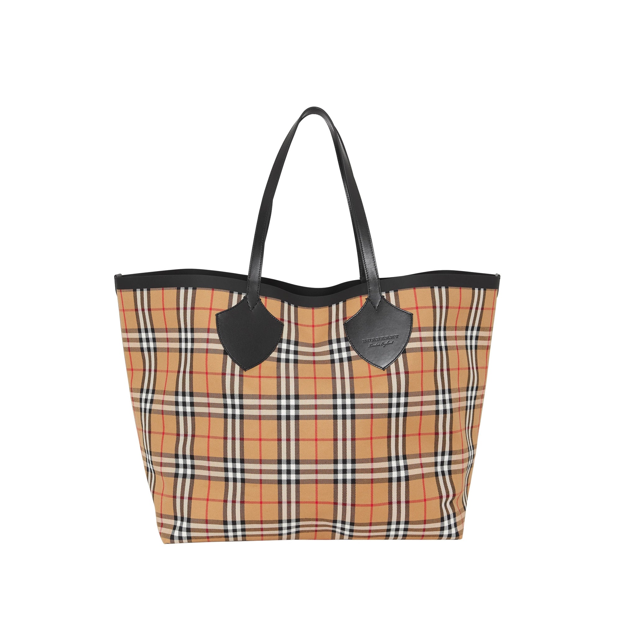 Sac tote The Giant réversible en coton à motif - At Yellow & Flaxyellow