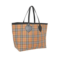 Sac tote The Giant réversible en coton à motif - At Yellow & Flaxyellow