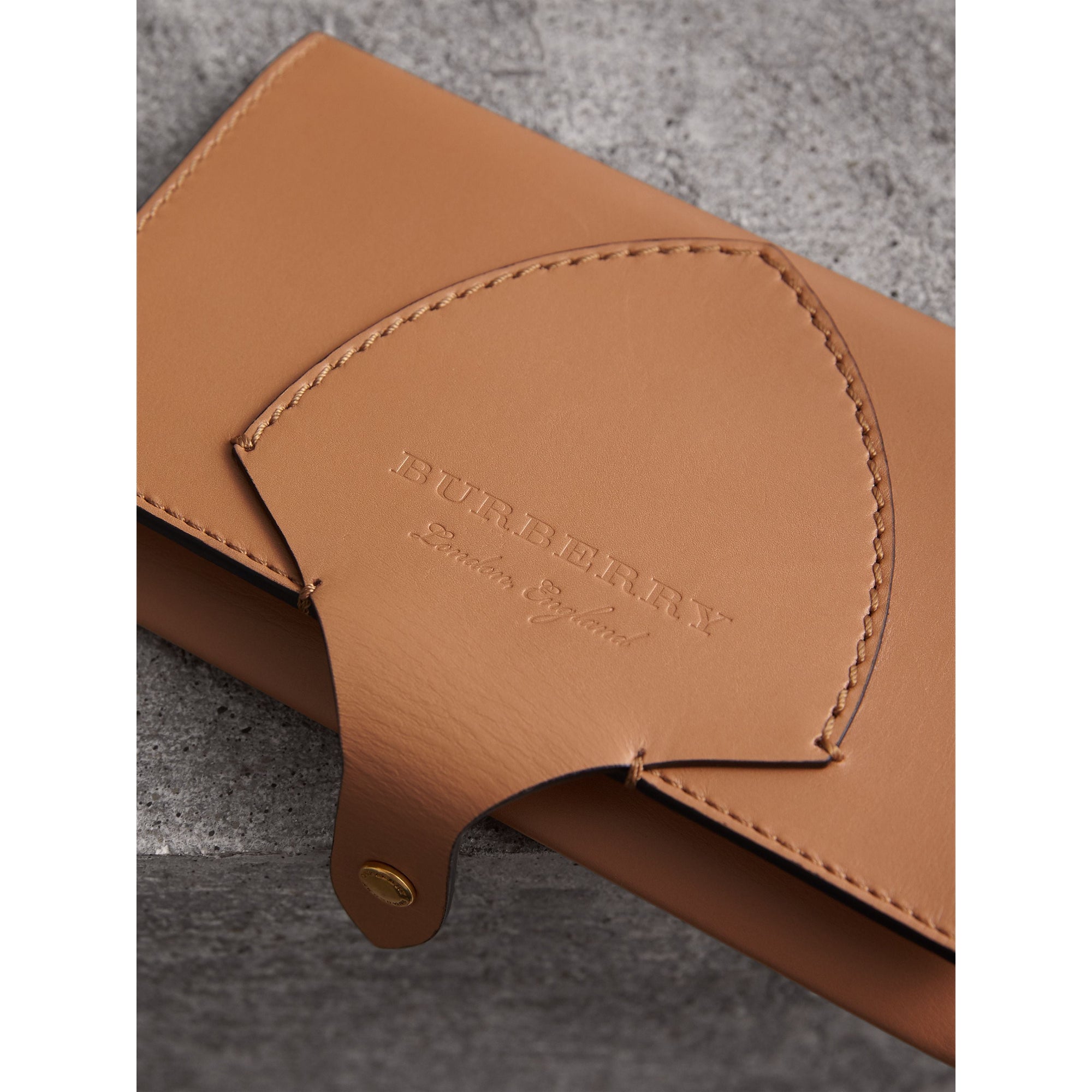 Portefeuille continental en cuir - Camel