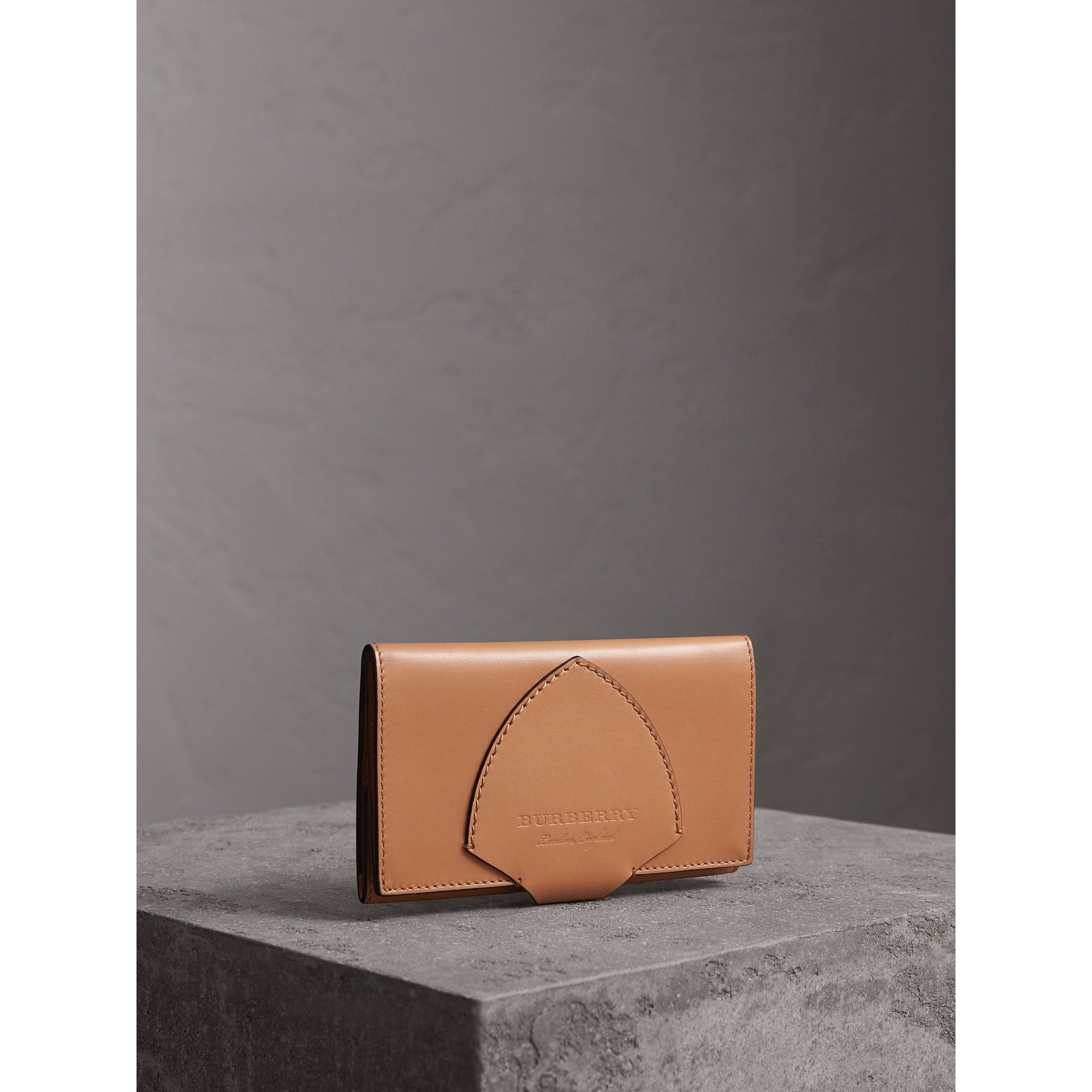 Portefeuille continental en cuir - Camel