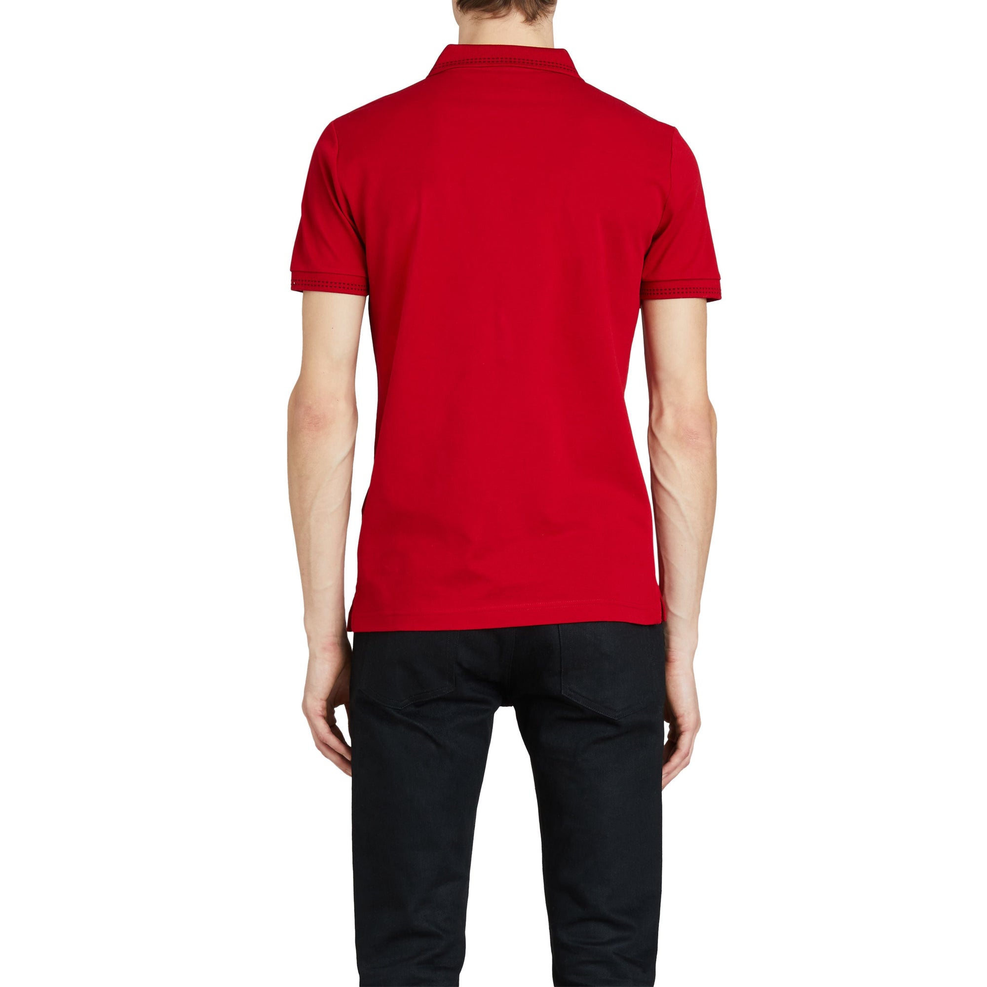 Polo à manches courtes et broderie cavalier - Military Red