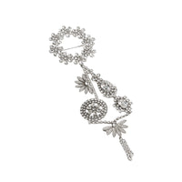 Broche pendante en cristal à marguerites - Crystal
