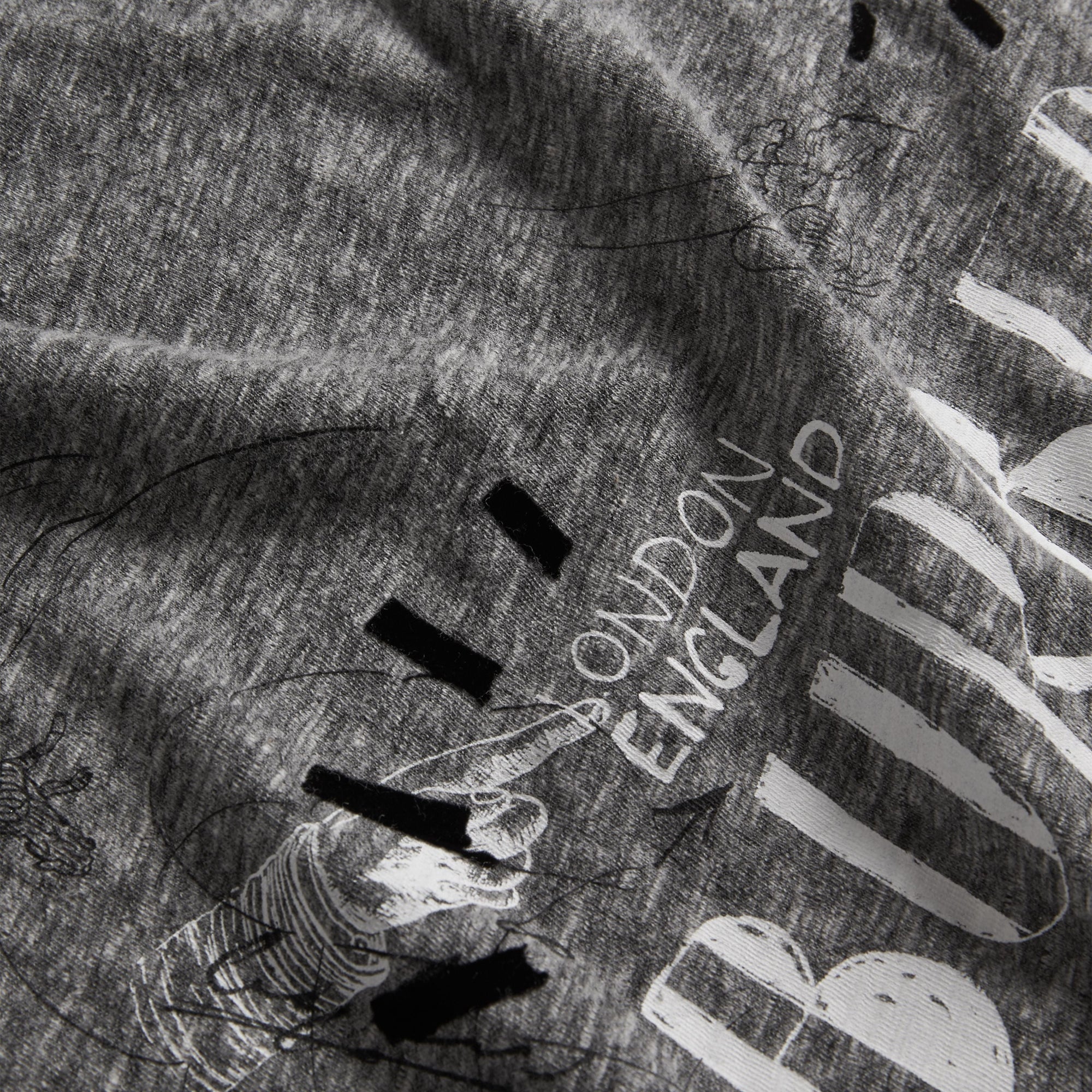 T-shirt à manches raglan en coton mélangé - Dark Grey Melange