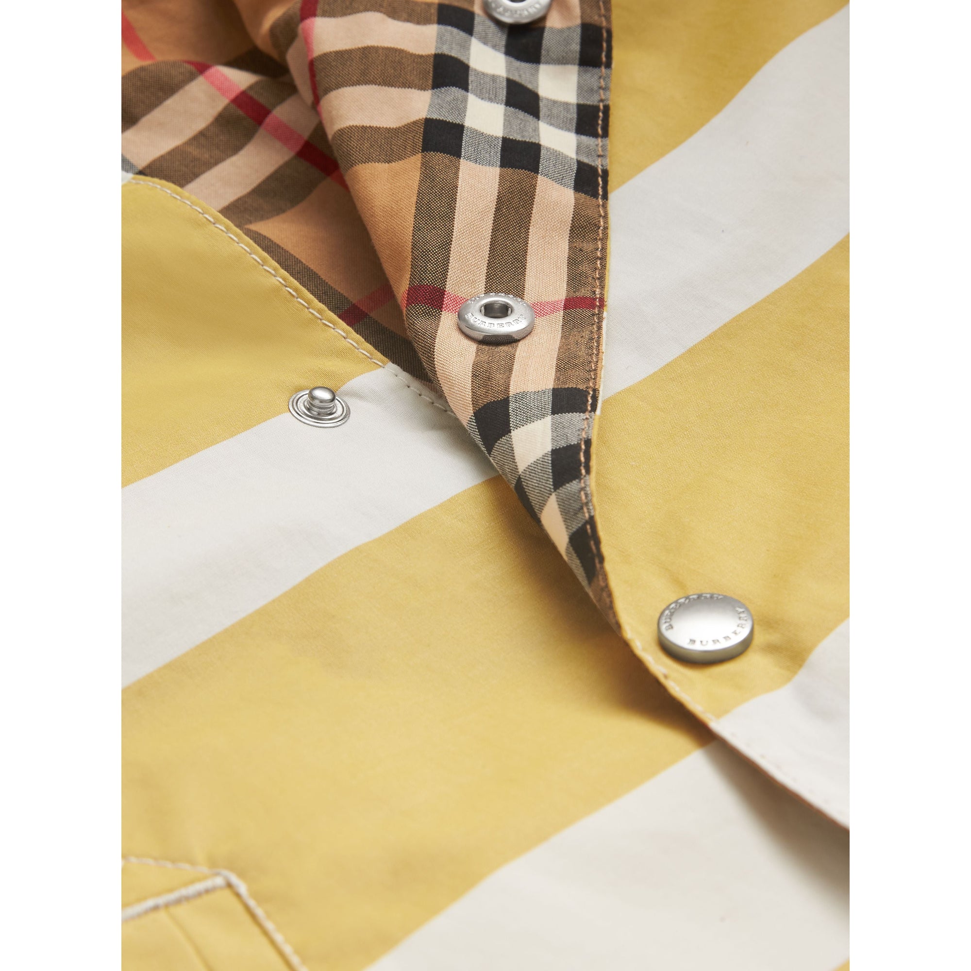 Veste rayée à motif Vintage check réversible - Larch Yellow & Whte
