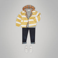 Veste rayée à motif Vintage check réversible - Larch Yellow & Whte