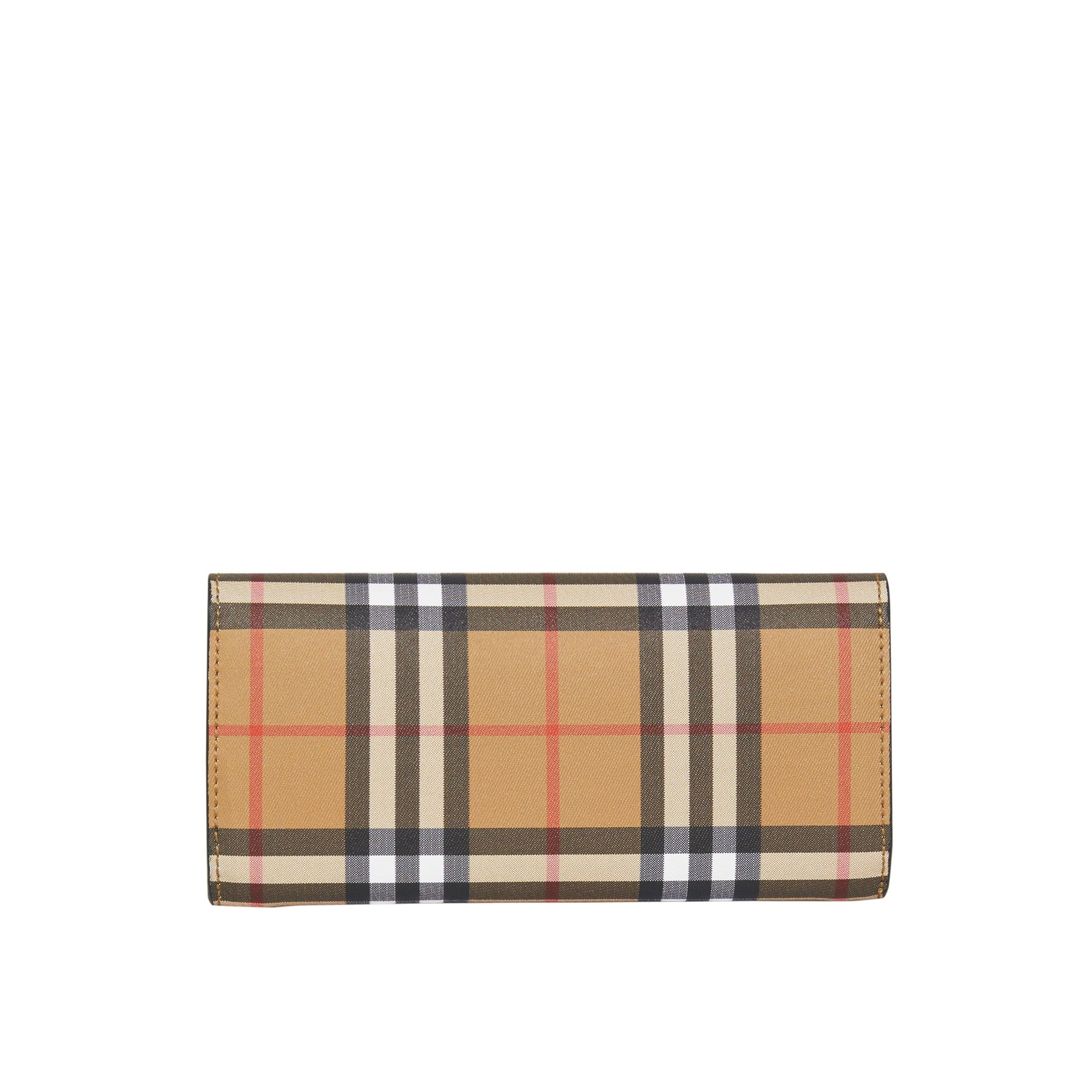 Portefeuille continental en cuir et à motif Vintage Check - Black