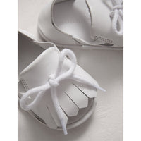 Sandales en cuir à franges - Optic White
