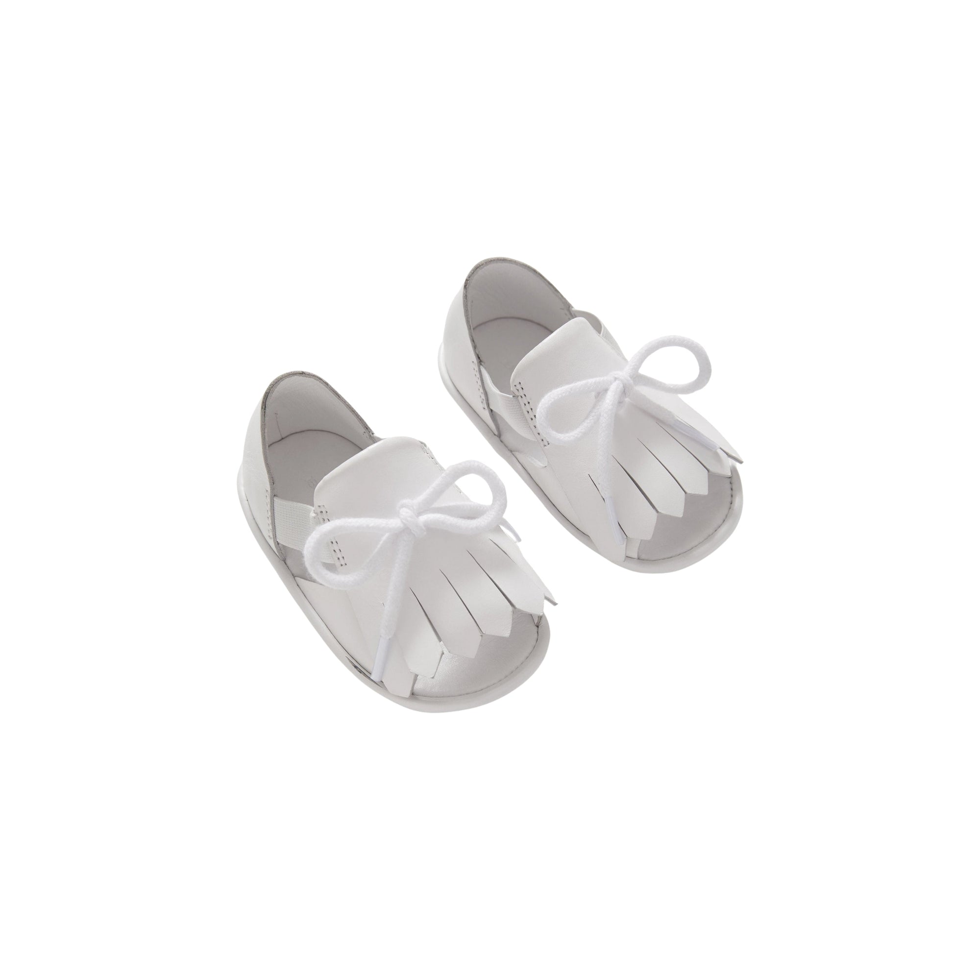 Sandales en cuir à franges - Optic White
