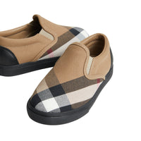 Sneakers sans lacets en cuir et tissu - Classic & Black