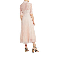 Robe en dentelle plissée - Powder Pink