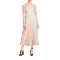 Robe en dentelle plissée - Powder Pink