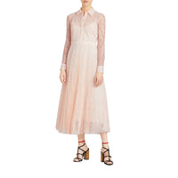 Robe en dentelle plissée - Powder Pink