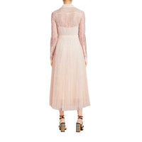 Robe en dentelle plissée - Powder Pink