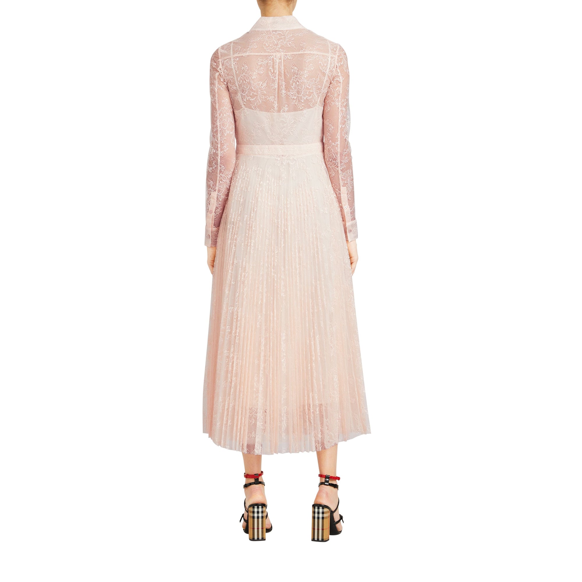 Robe en dentelle plissée - Powder Pink