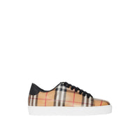 Sneakers en cuir à motif Vintage check - Antique Yellow