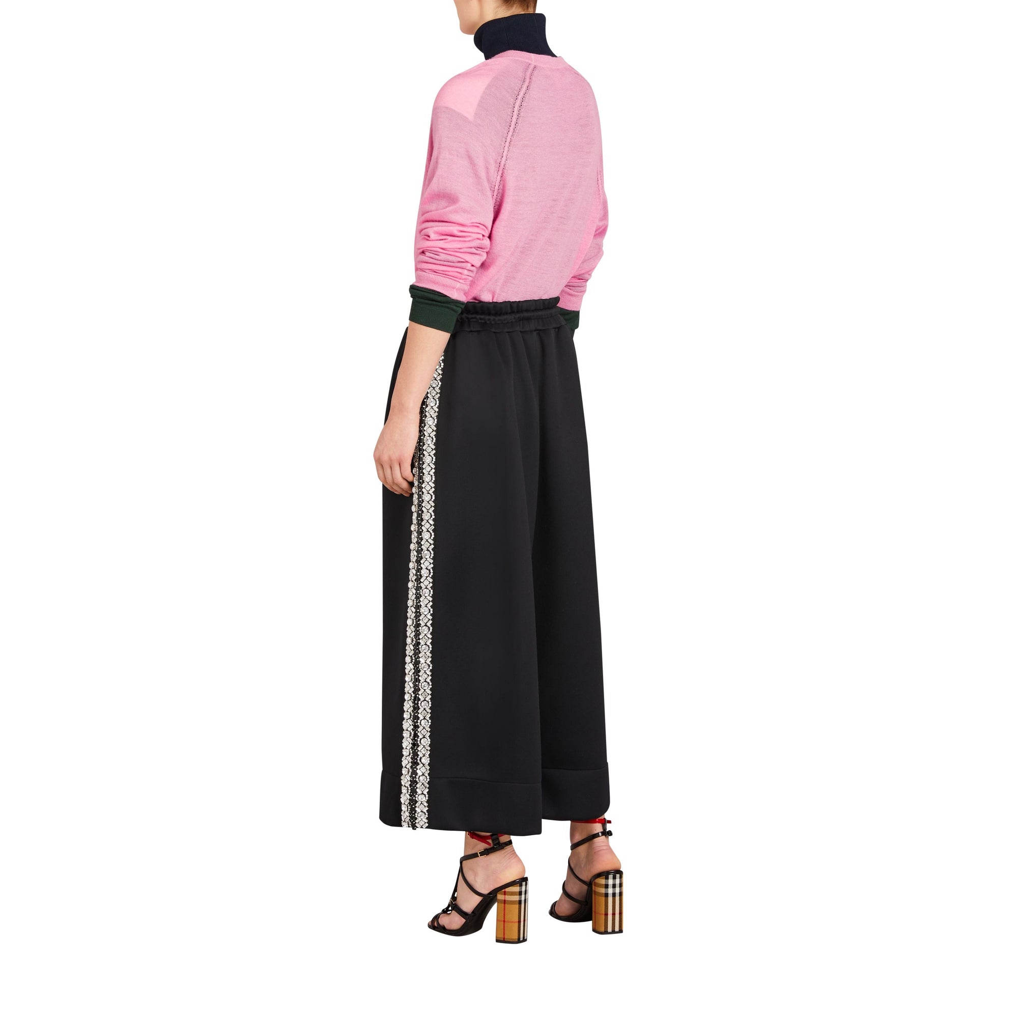Pull en cachemire à détail ajouré - Dusky Pink