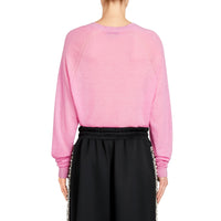 Pull en cachemire à détail ajouré - Dusky Pink