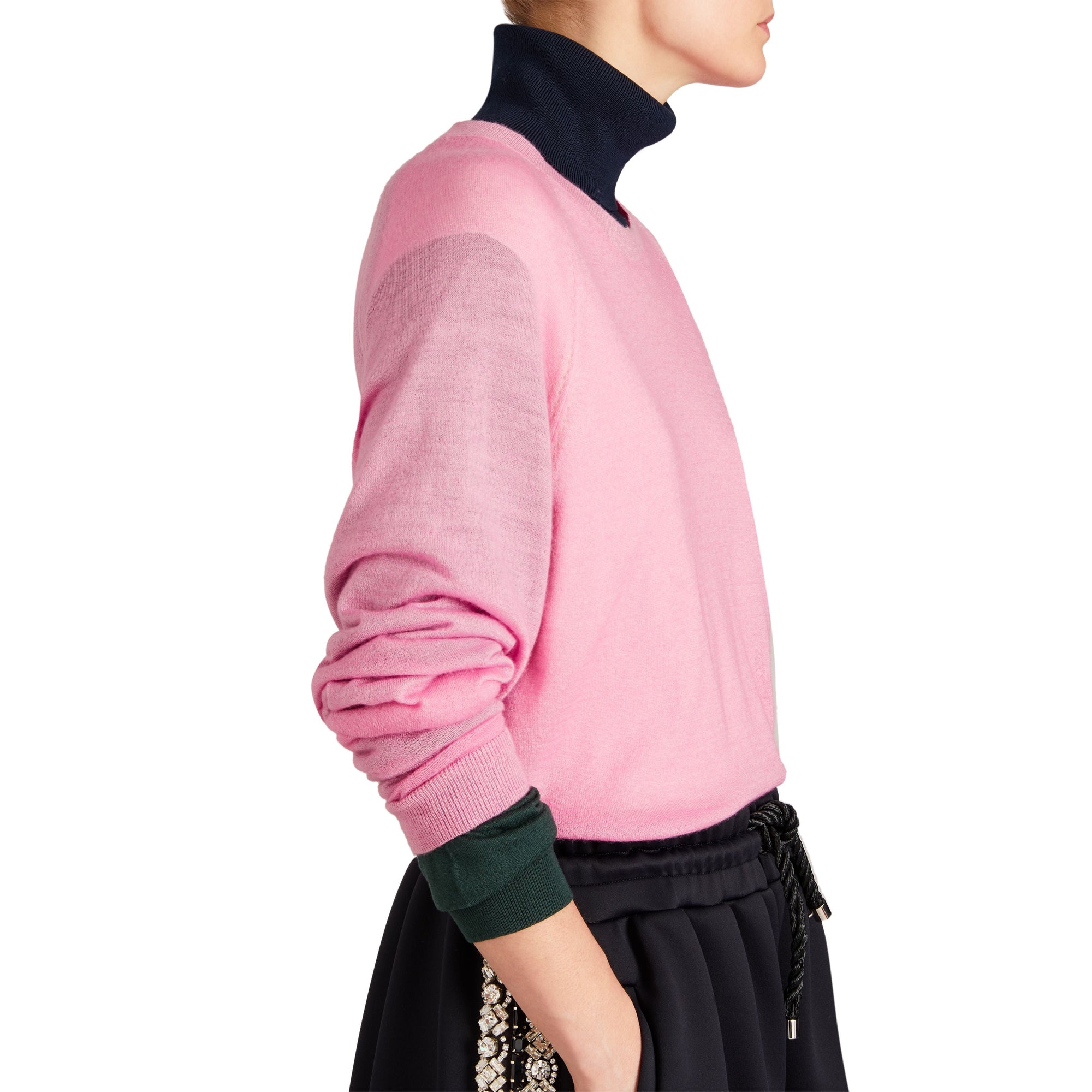 Pull en cachemire à détail ajouré - Dusky Pink