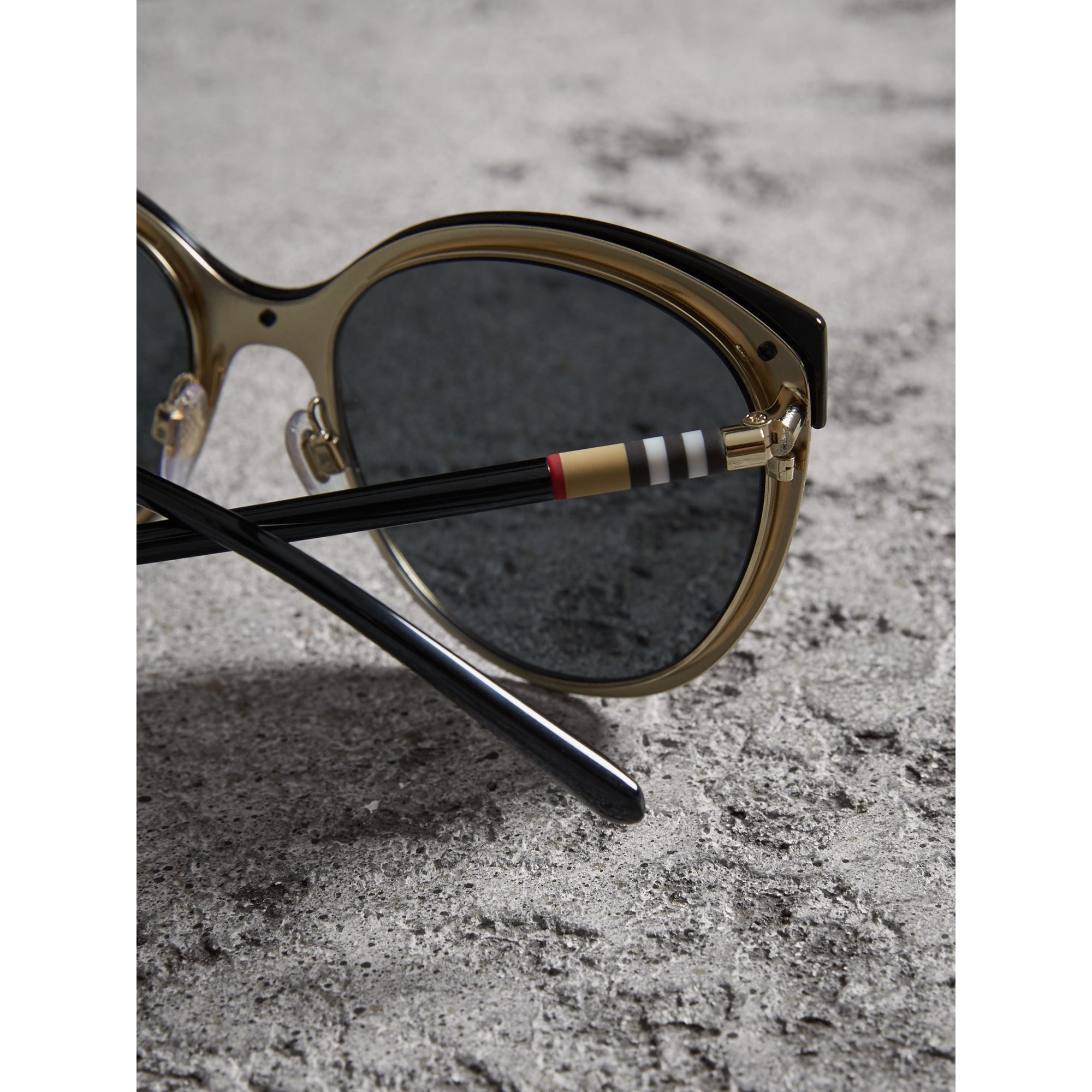 Lunettes de soleil à monture œil-de-chat - Grey