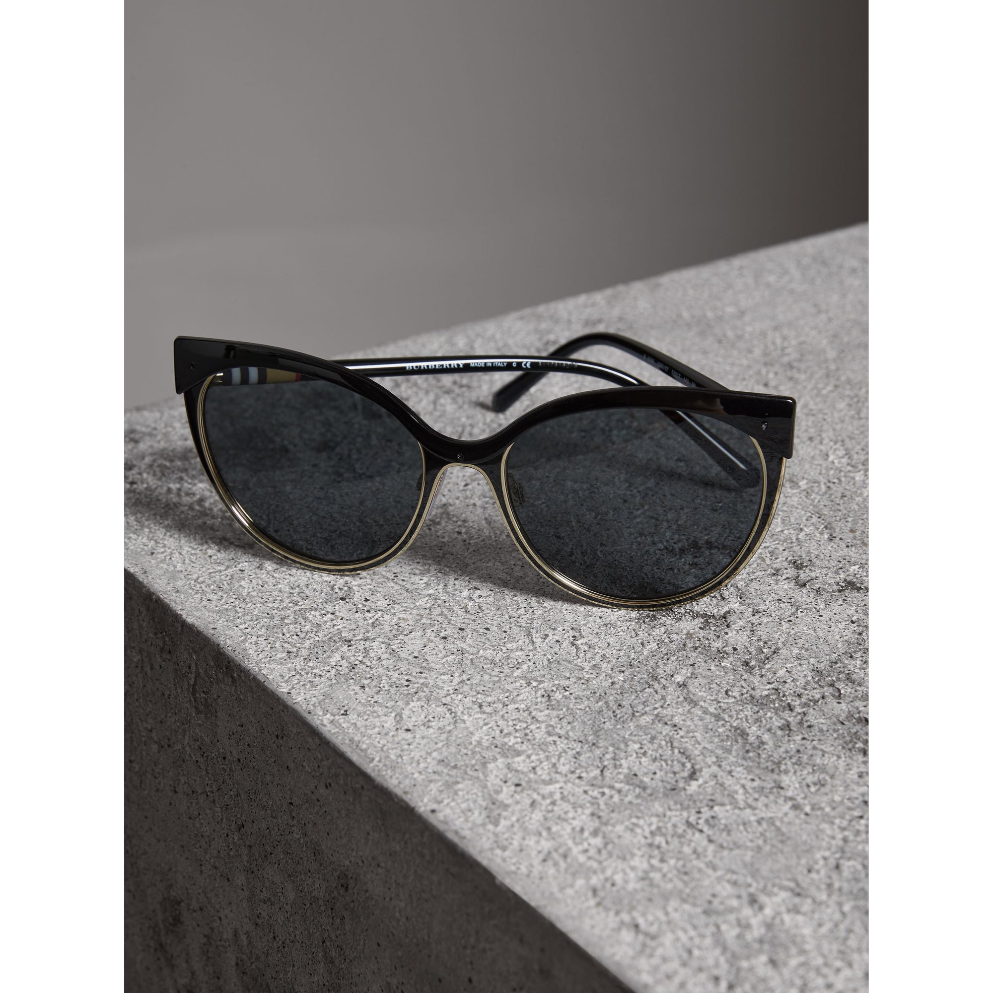 Lunettes de soleil à monture œil-de-chat - Grey