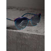 Lunettes de soleil à monture œil-de-chat - Violet Blue