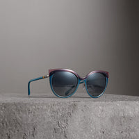 Lunettes de soleil à monture œil-de-chat - Violet Blue