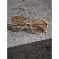 Lunettes de soleil à monture œil-de-chat - Light Brown