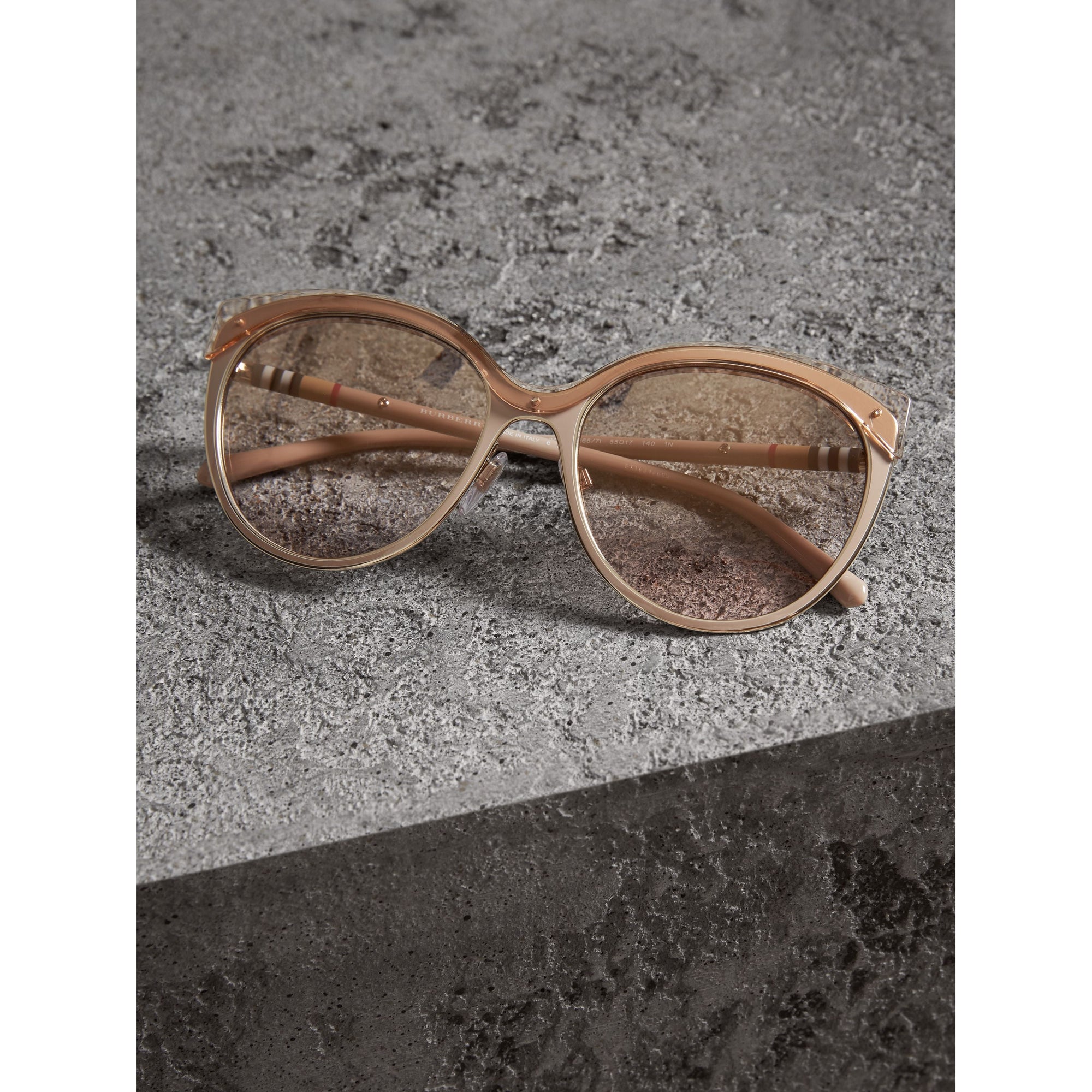 Lunettes de soleil à monture œil-de-chat - Light Brown