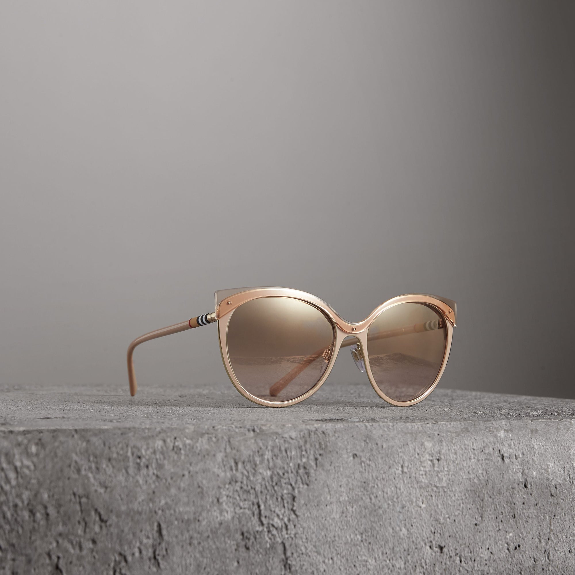 Lunettes de soleil à monture œil-de-chat - Light Brown