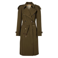 Trench mi-long en gabardine tropicale - Dark Military Khaki