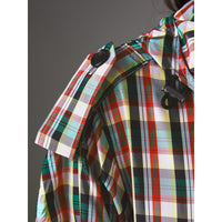 Parka légère à capuche à motif check - Pine Green