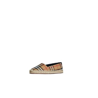 Espadrilles en cuir à motif Vintage check - Antique Yellow