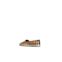 Espadrilles en cuir à motif Vintage check - Antique Yellow