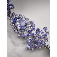 Boucles d'oreilles asymétriques en cristal - Lavender Blue
