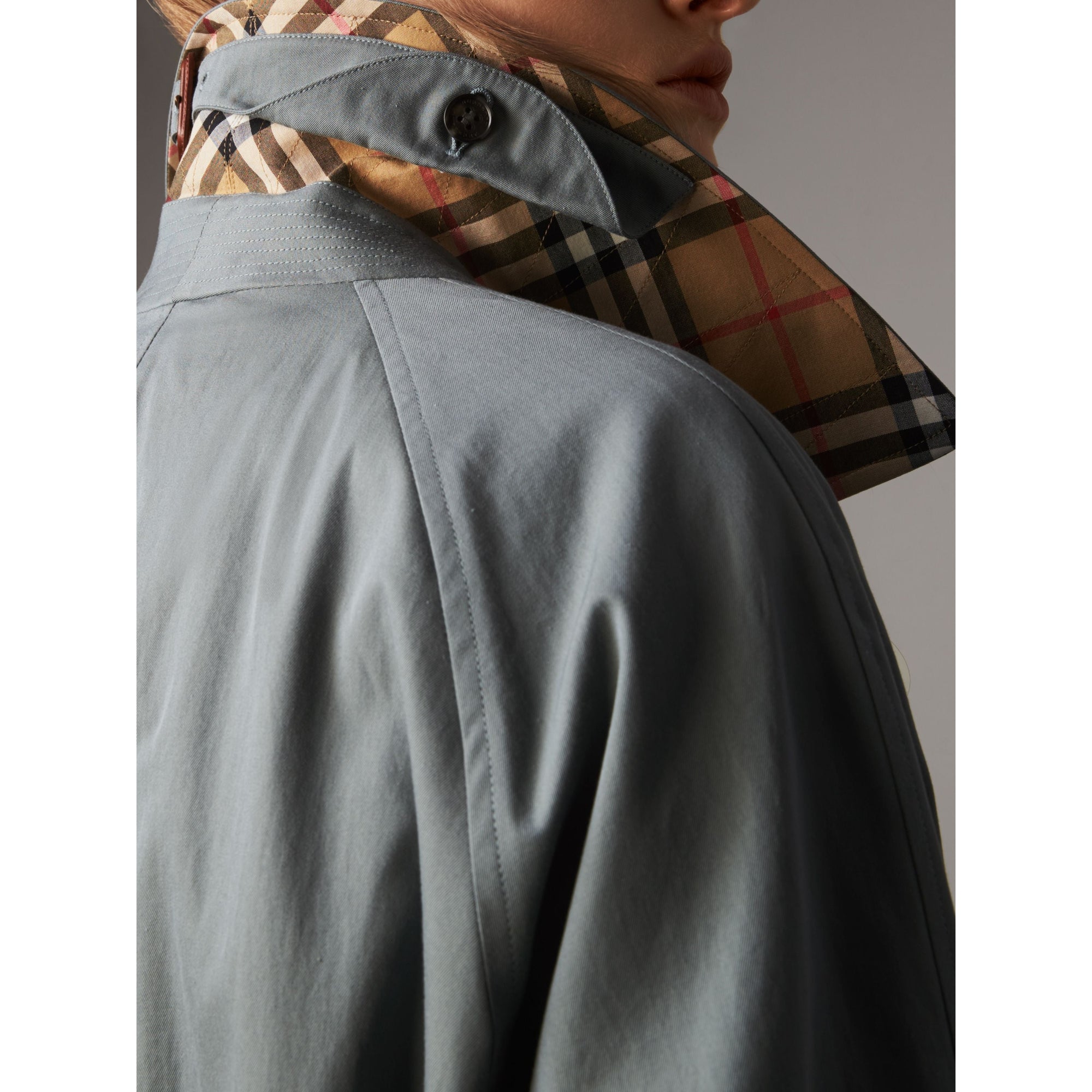 Trench-coat extra-long The Brighton - Dusty Blue