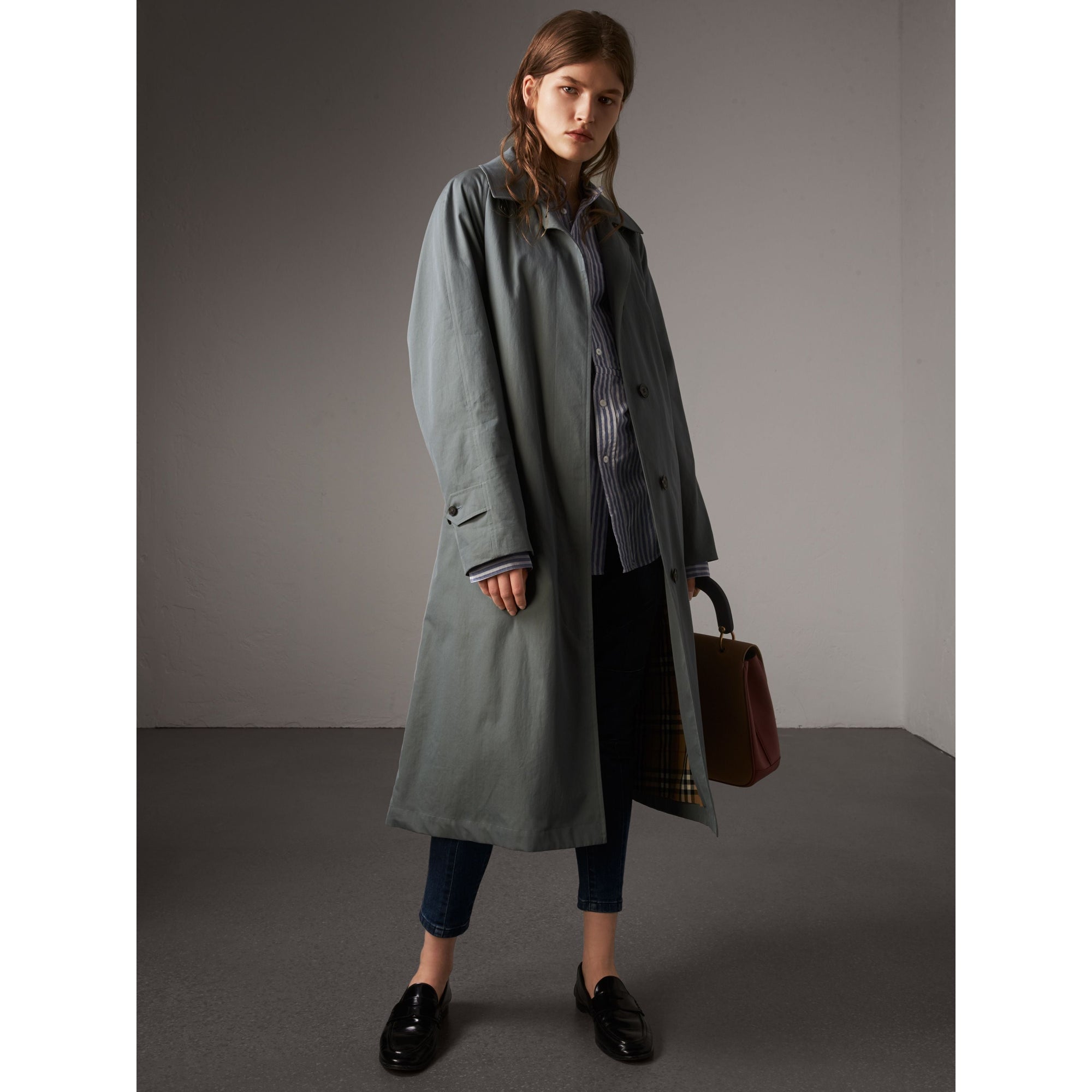 Trench-coat extra-long The Brighton - Dusty Blue
