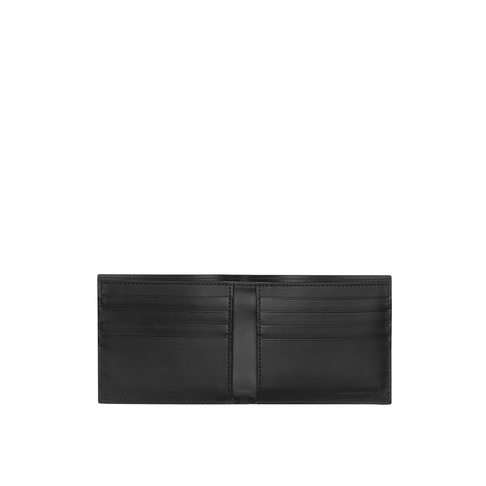 Portefeuille à rabat multidevise en cuir - Black