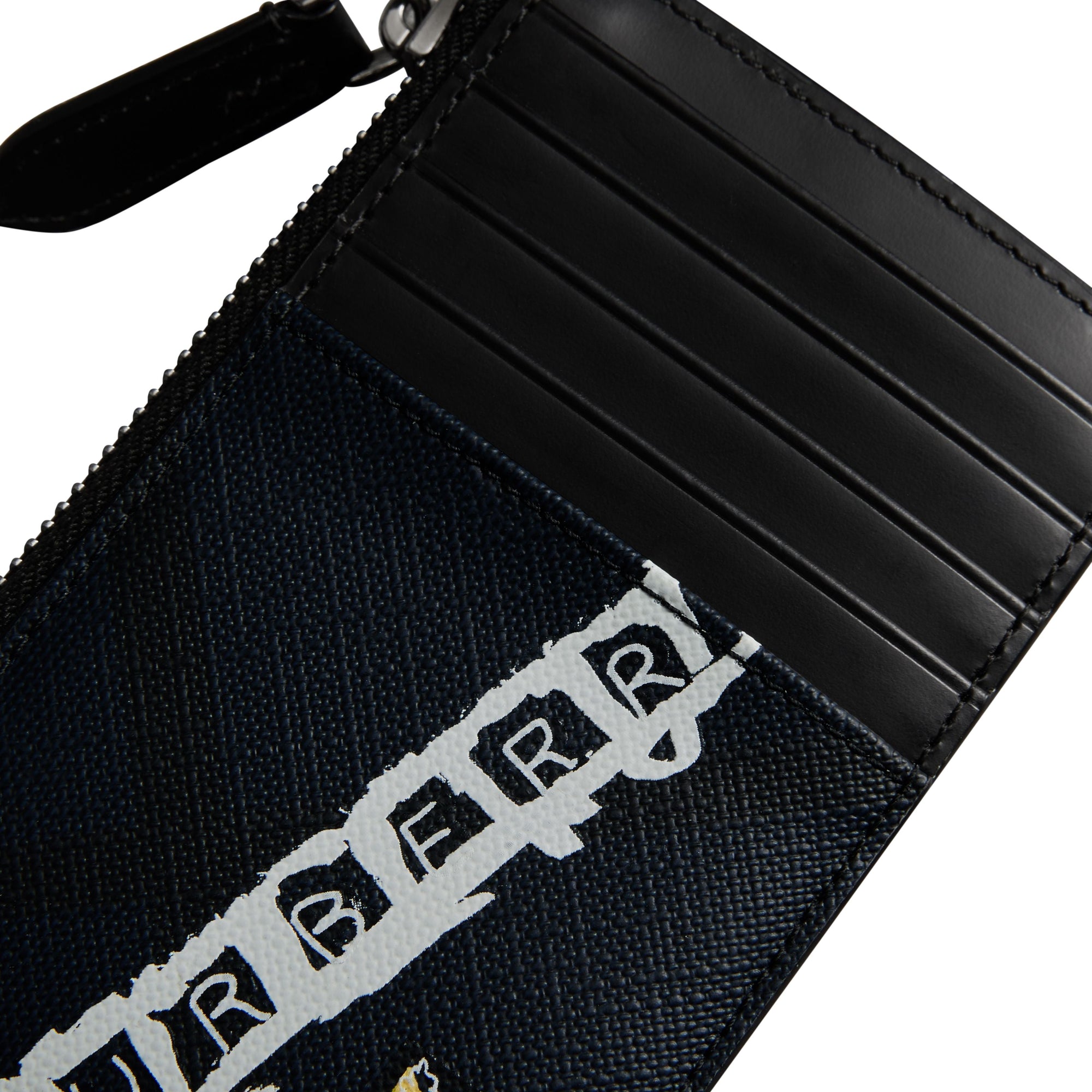 Porte-cartes zippé à motif London check - Charcoal