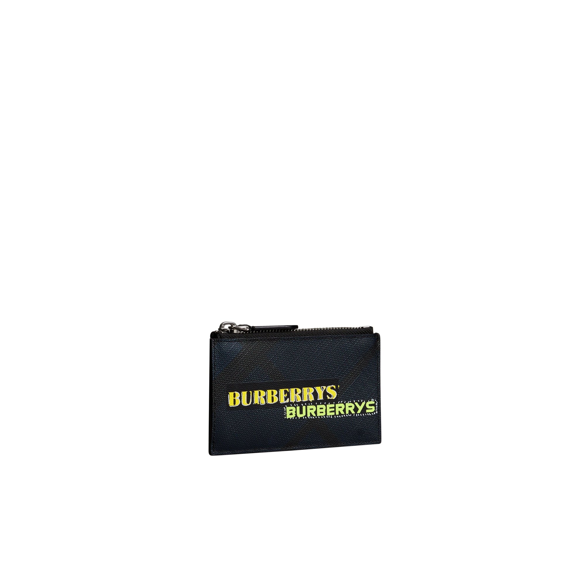 Porte-cartes zippé à motif London check - Charcoal