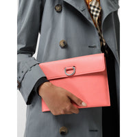 Pochette en cuir à porte-monnaie amovible - Bright Coral Pink