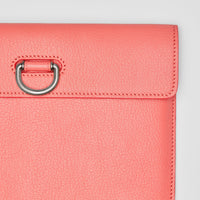 Pochette en cuir à porte-monnaie amovible - Bright Coral Pink