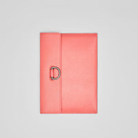 Pochette en cuir à porte-monnaie amovible - Bright Coral Pink