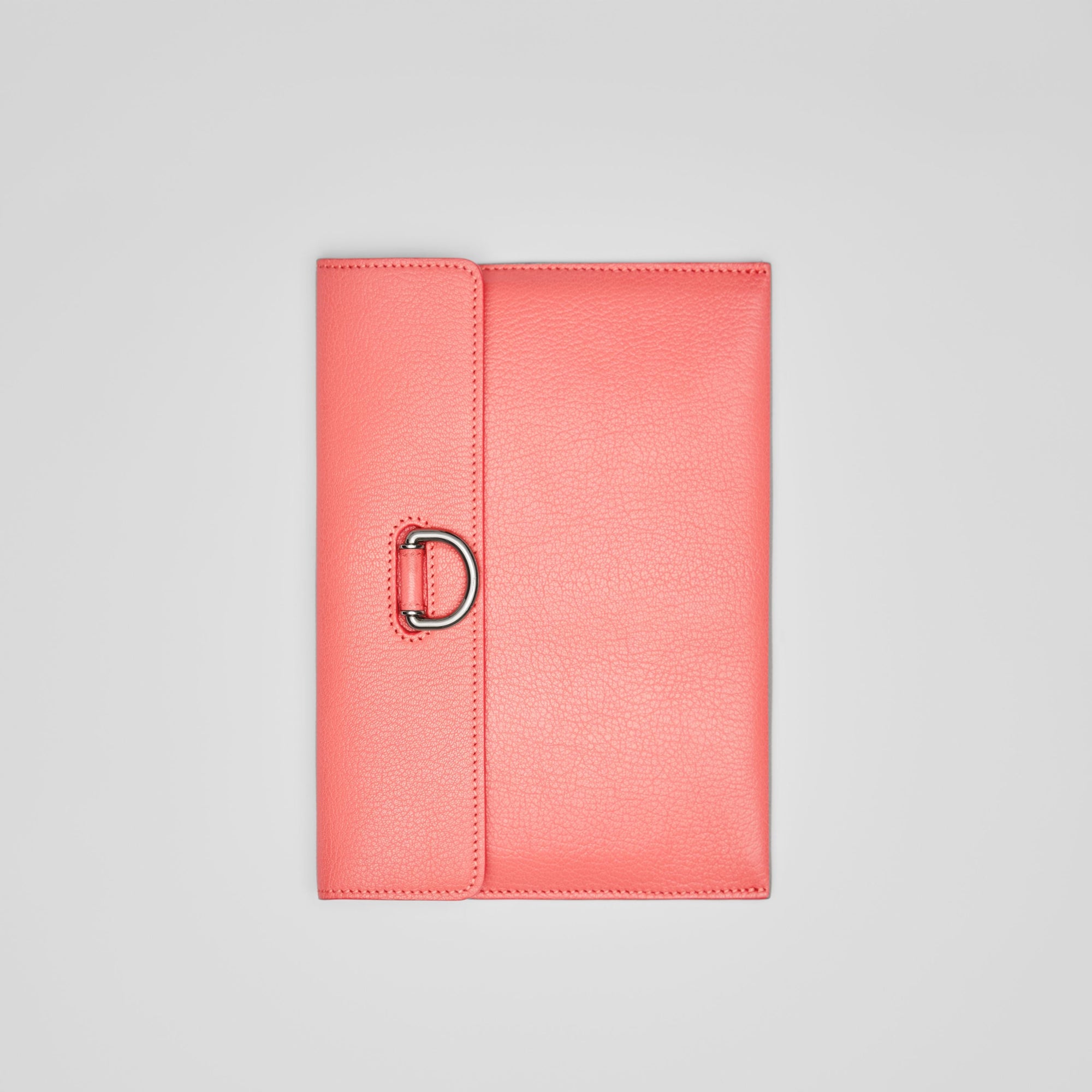 Pochette en cuir à porte-monnaie amovible - Bright Coral Pink