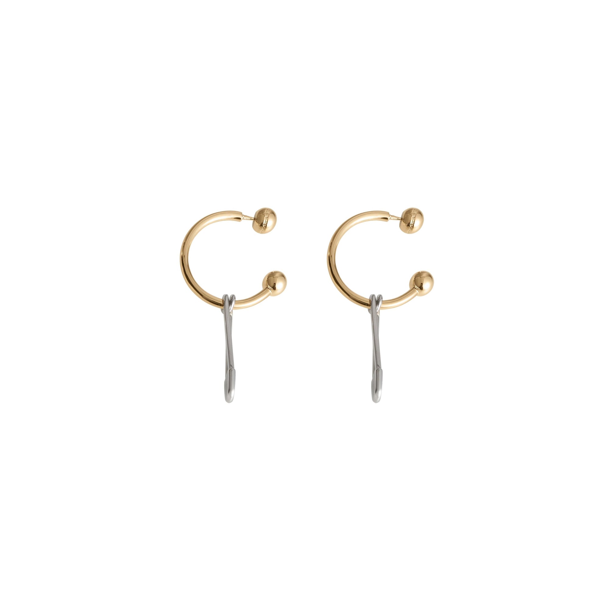 Créoles plaquées or - Light Gold & Palladio
