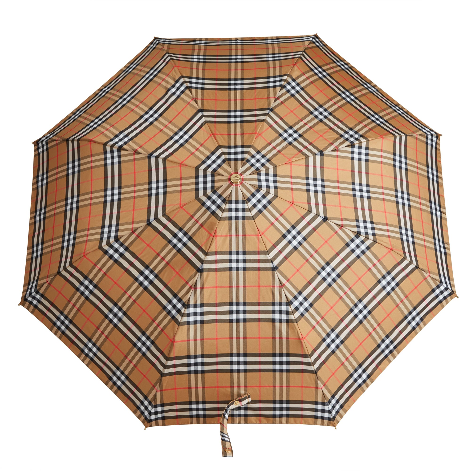 Parapluie télescopique à motif Vintage check - Antique Yellow & Honey