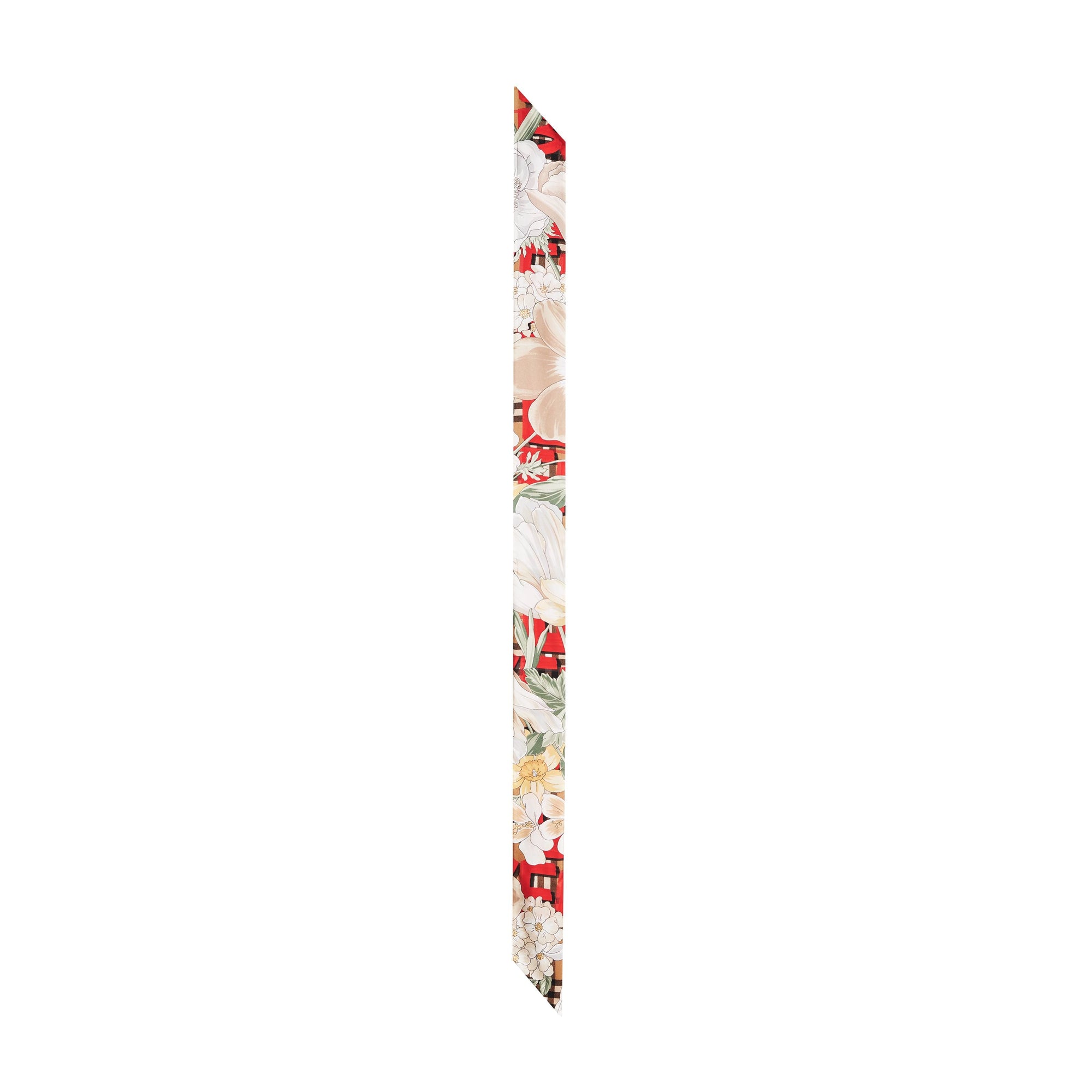 Écharpe imprimée en soie - Bright Red