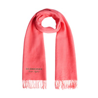 Écharpe brodée en cachemire molletonné - Coral